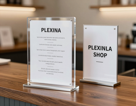 Porta menu in plexiglass