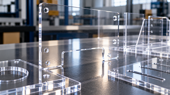 Profilo sagomato su plexiglass trasparente
