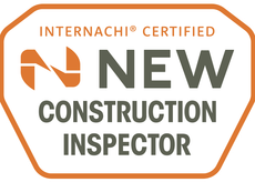 InterNACHI Certified New Construction Inspector logo with an orange outline and the InterNACHI 