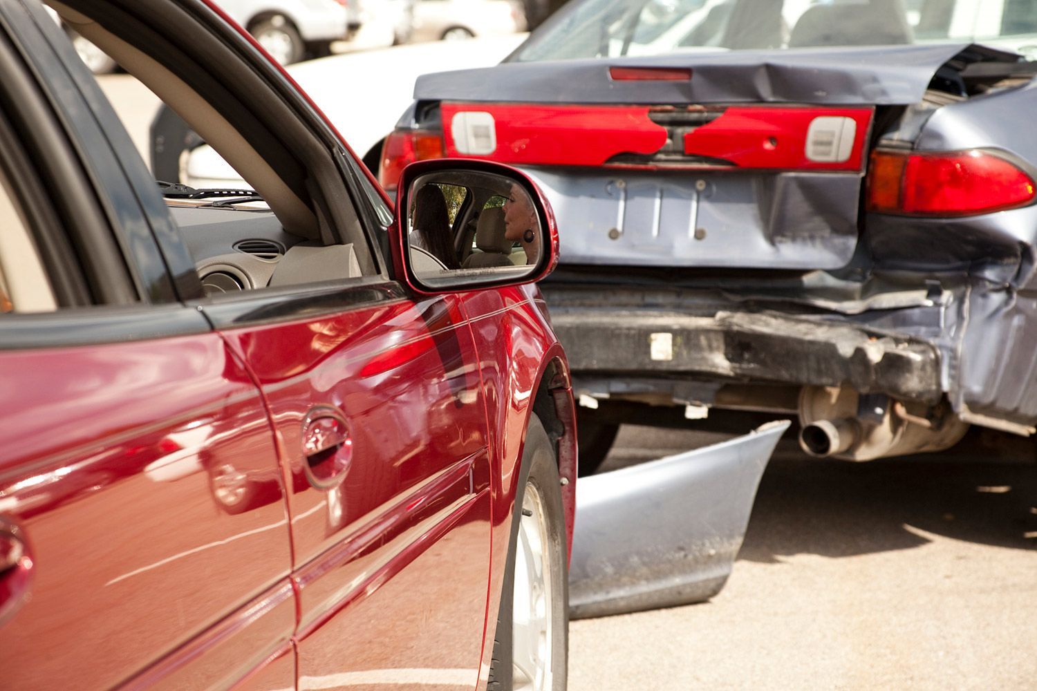 Collision of cars on a street
