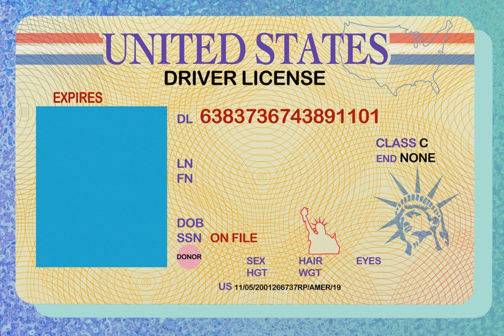 Sample U.S. driver's license Sample U.S. driver's license