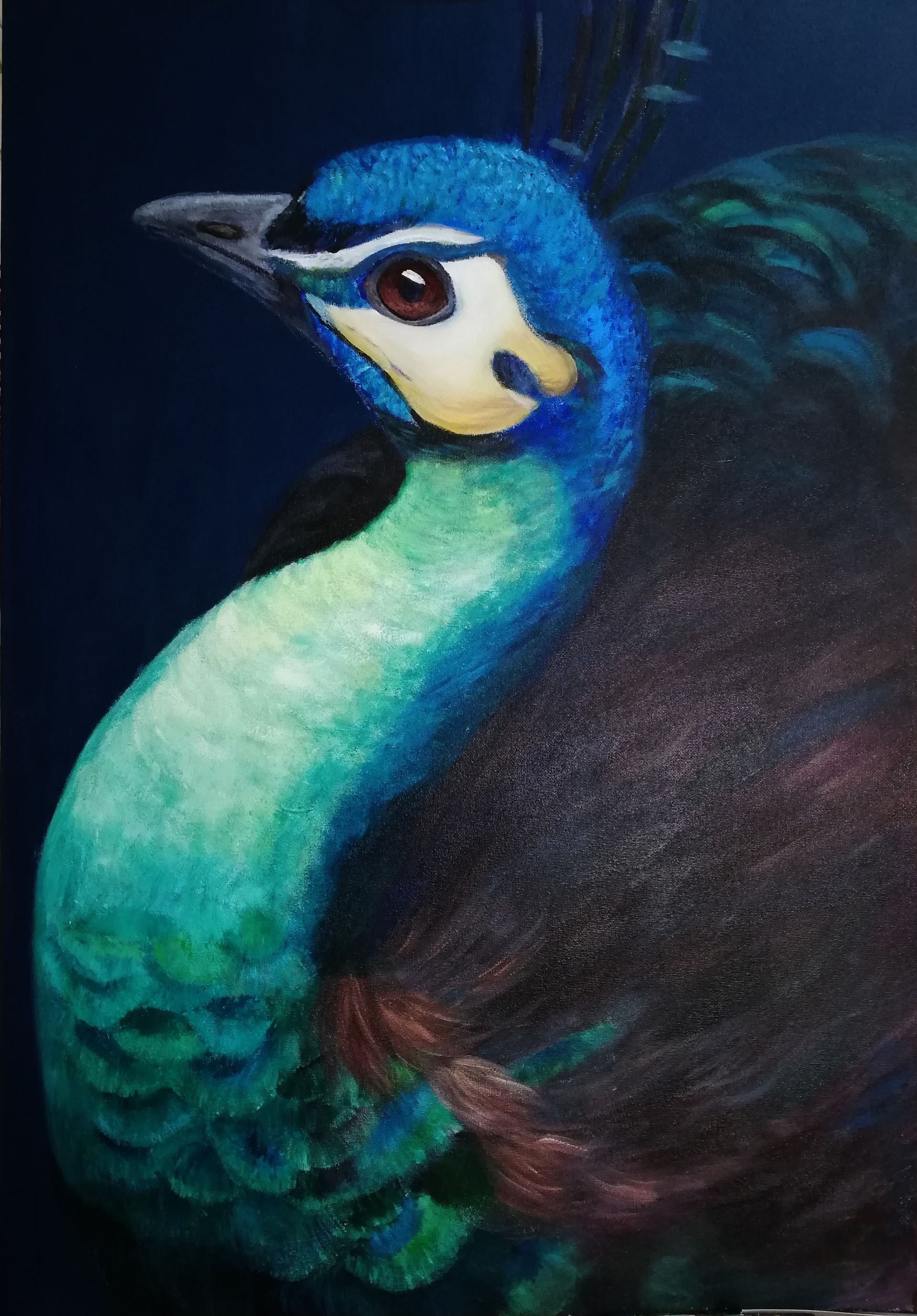 gemalter Pfau