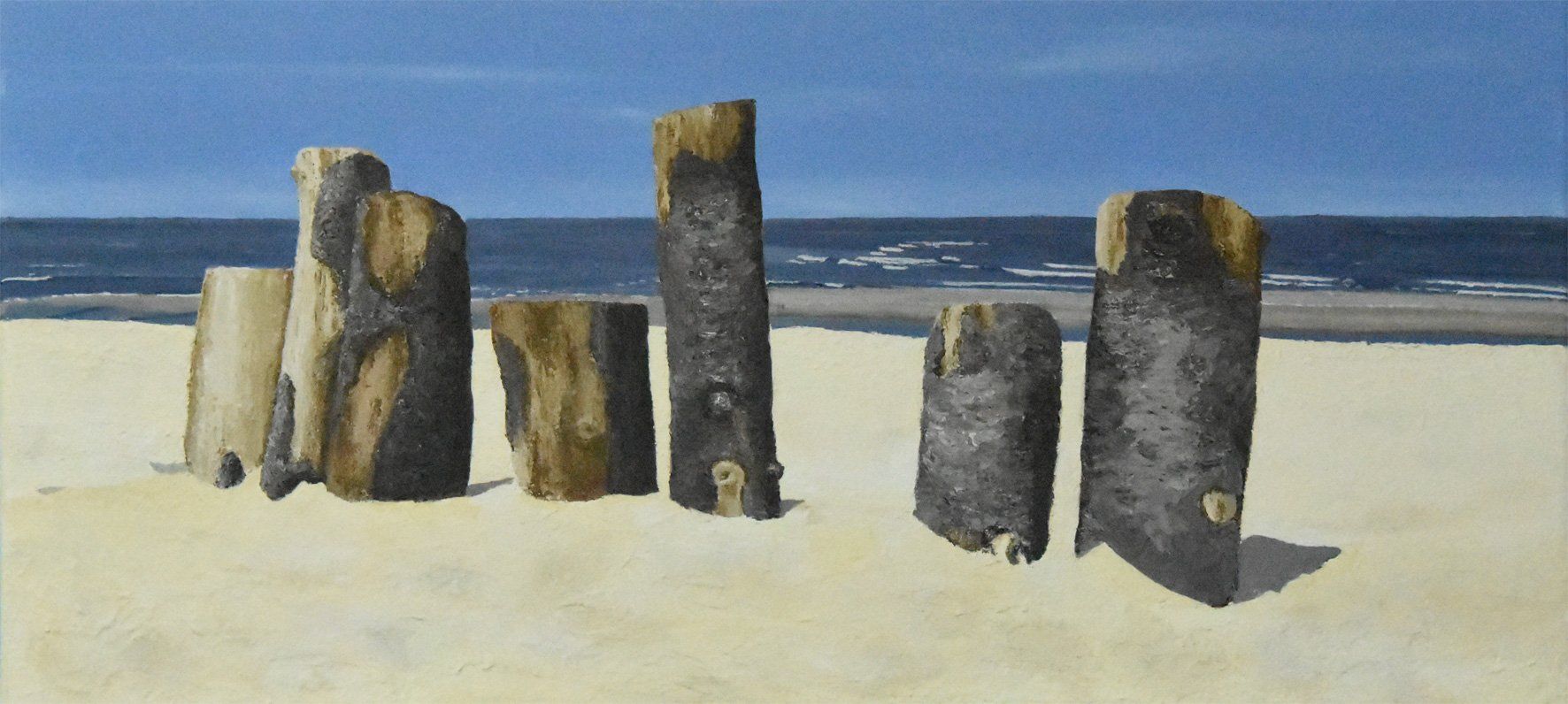 Strand mit Holz gespachtelt