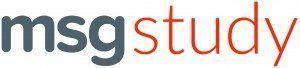 Msgstudy logo in gray and orange text on a white background