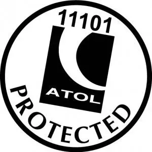 ATOL protected logo with black-and-white circular badge and code 11101
