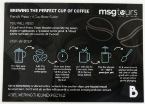 Black coffee-brewing infographic with cup, beans, timer, pot, kettle and pour-over steps on dark background