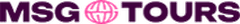 MSG Tours logo in purple and pink with a globe icon between the words