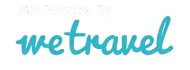 Turquoise handwritten “wetravel” logo on a white background