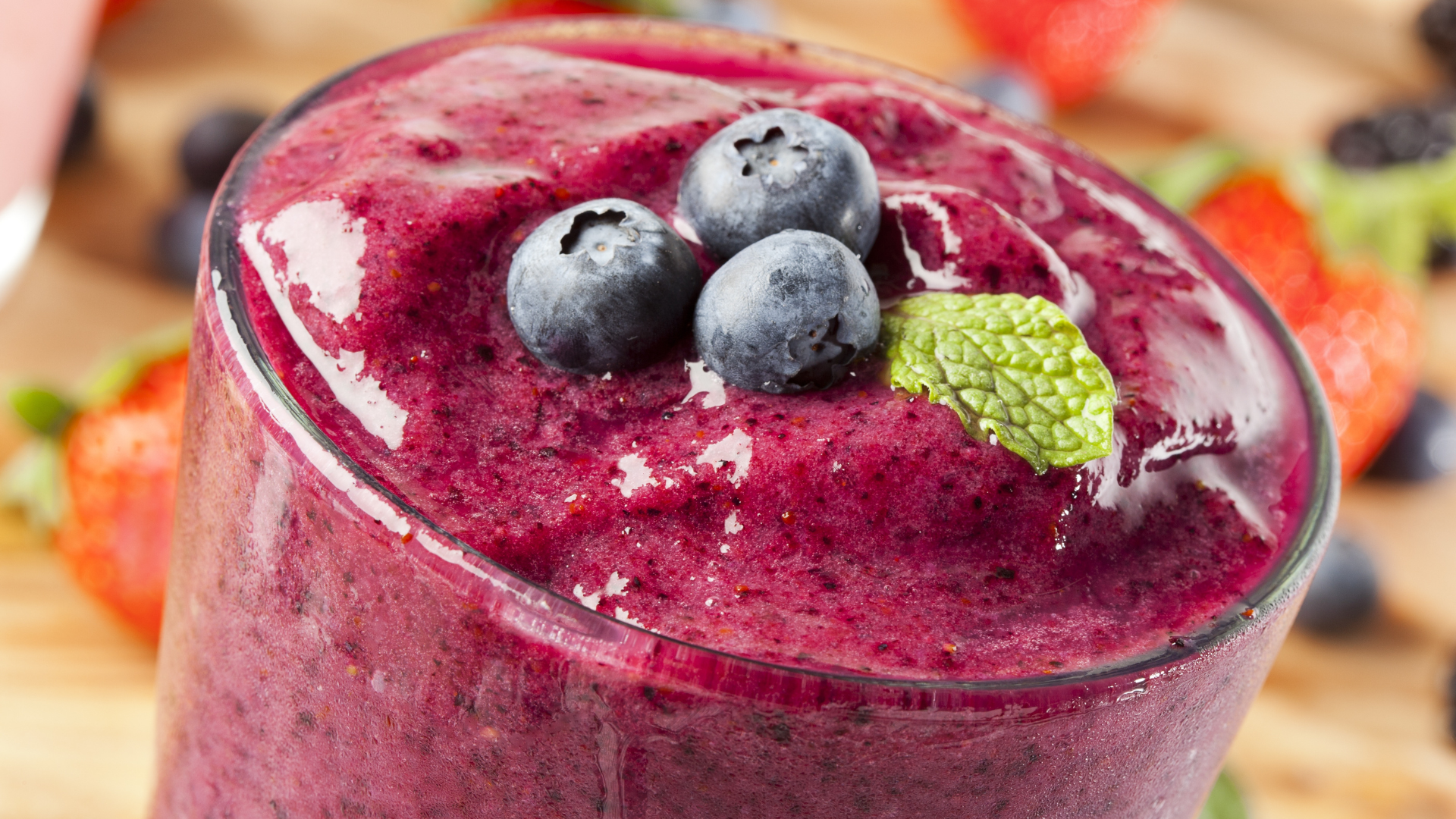 A delicious blueberry smoothie