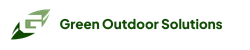 Green Outdoor Solutions logo with green leaf icon and company name on white background