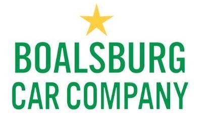 Boalsburg Car Company logo with green text and a yellow star above.