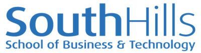 SouthHills School of Business & Technology logo in blue and gray text