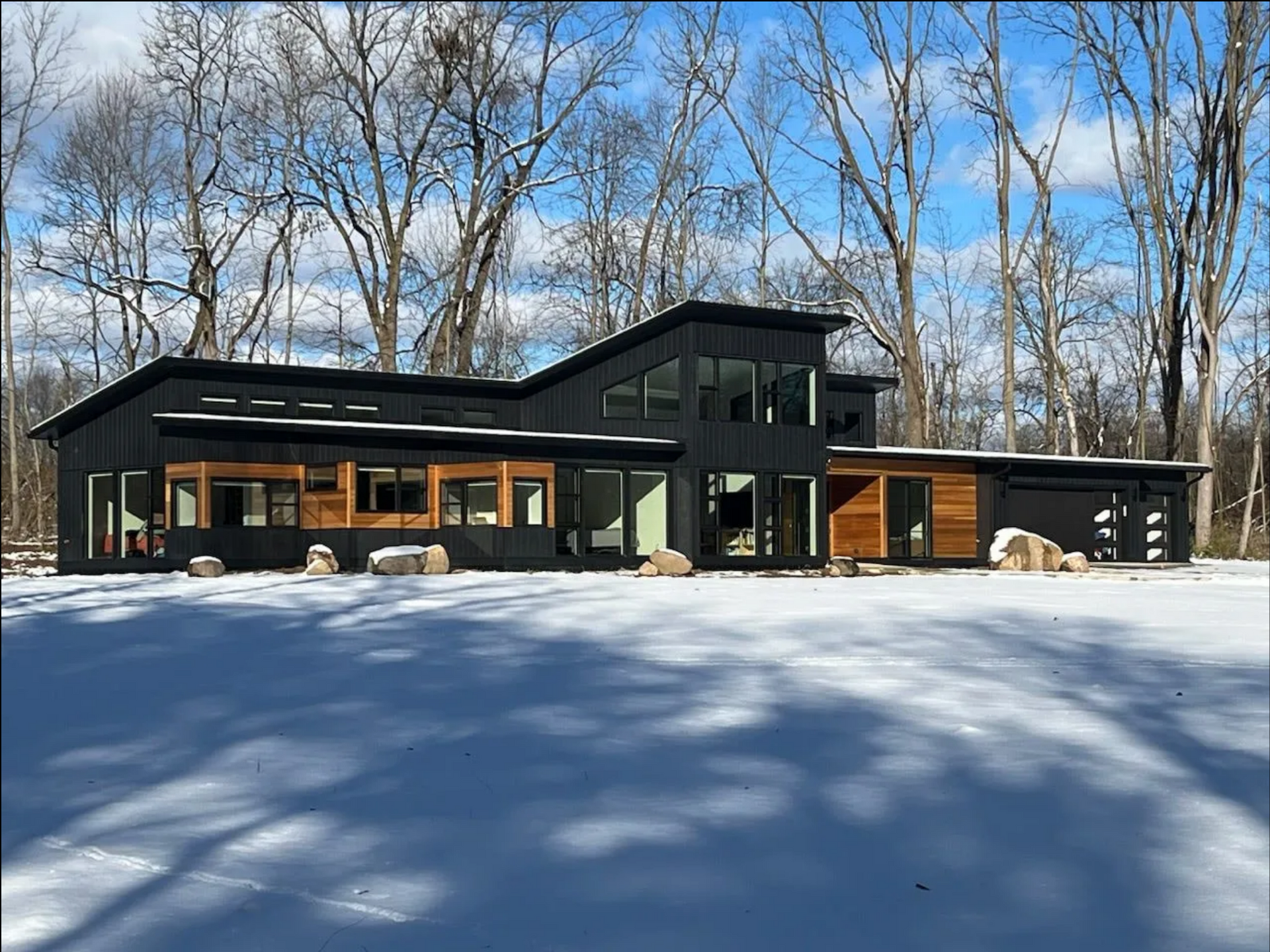 New Home Build in Ann Arbor: Modern Design Nestled in the Woods