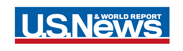The logo for the us news and world report