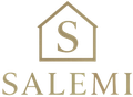 SALEMI logo with gold house outline and letter S above the brand name