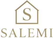 Salemi logo with a gold house outline and letter S above the word SALMI