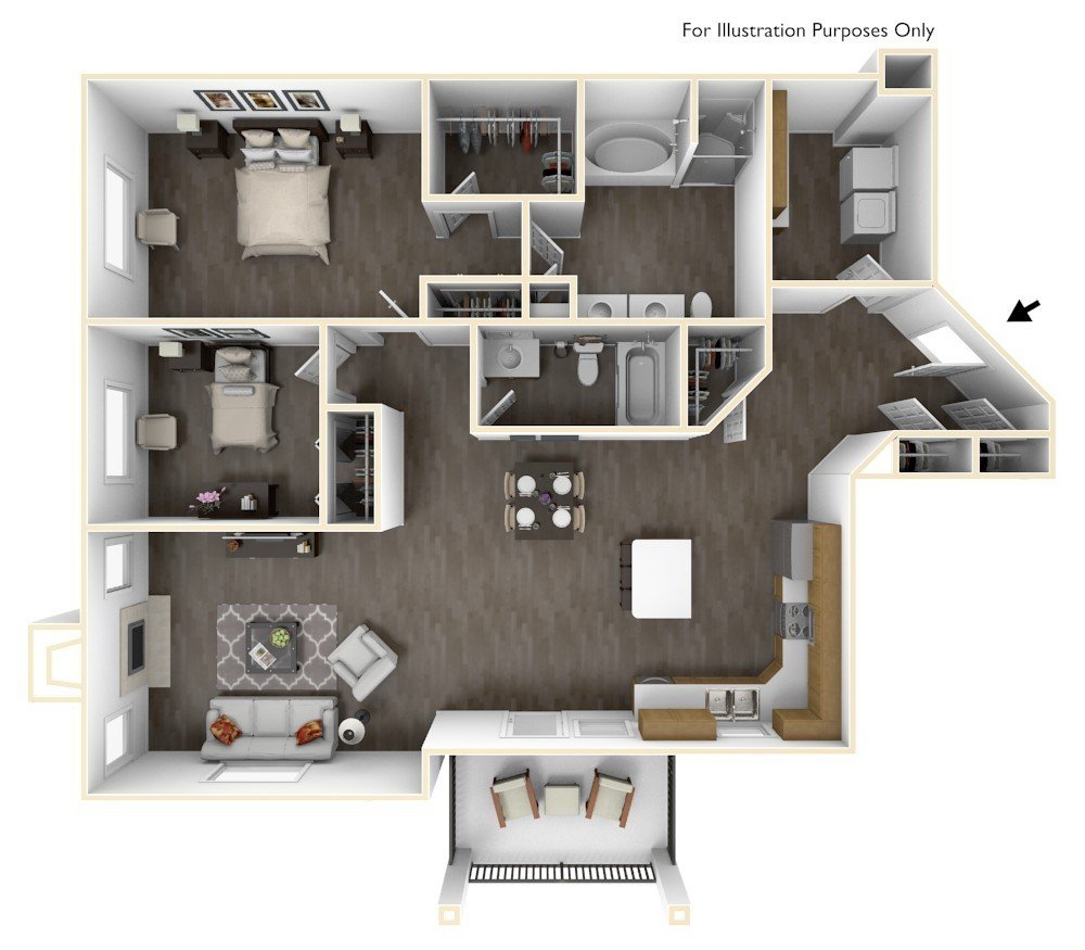 Luxury condo Floor Plan Wessex Apartments Ames, Iowa