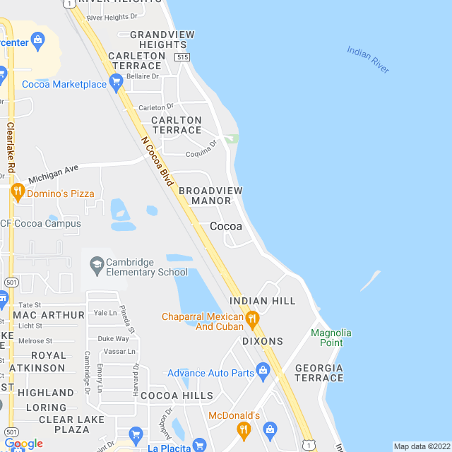 Map of business location