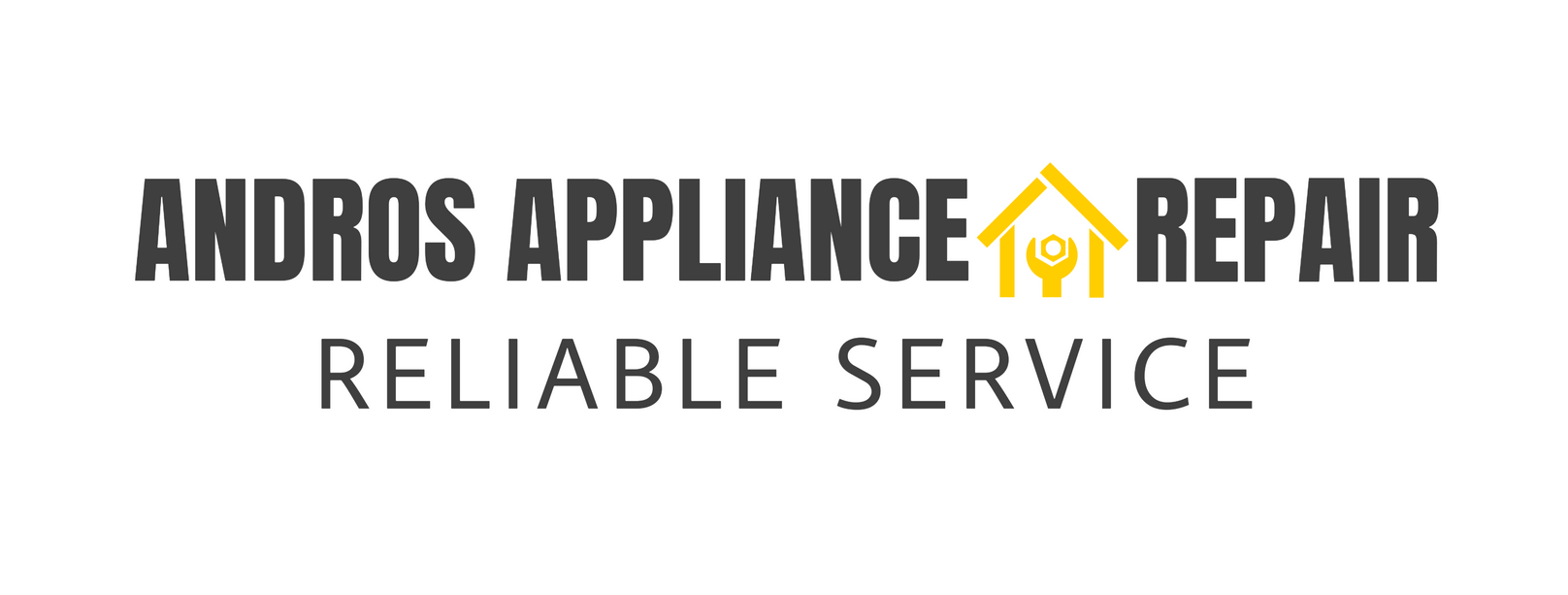 the logo for andros appliance repair is a reliable service