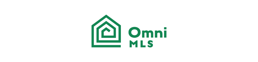 Green logo with a house design and the words