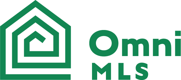 Green geometric house icon with