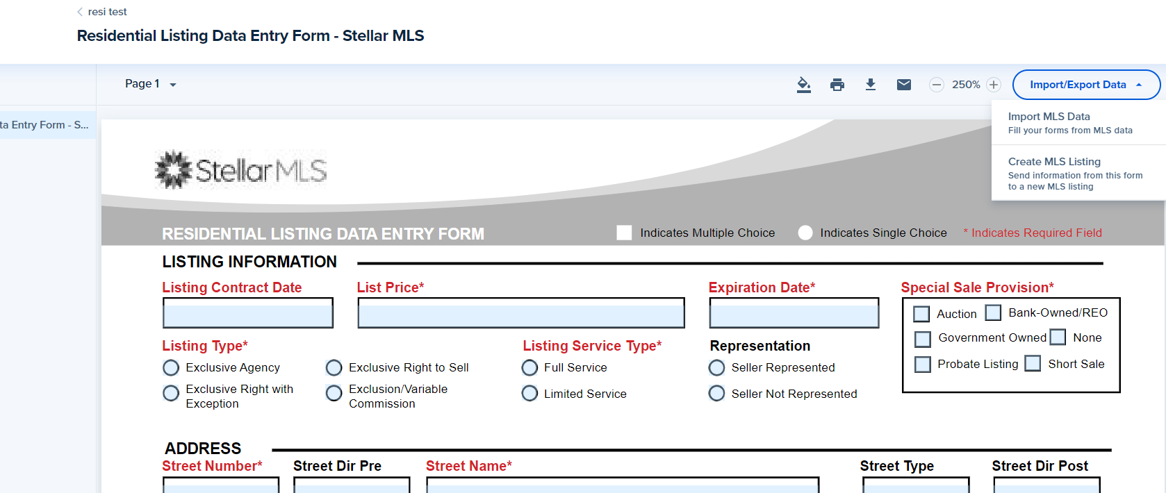 Stellar MLS Screenshot