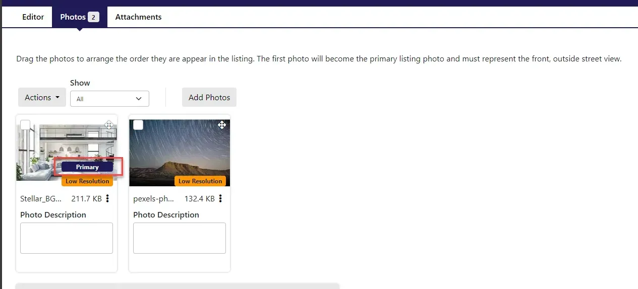 A screenshot of a website with a few pictures on it