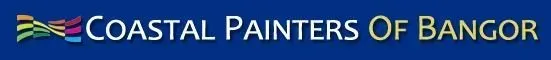 Coastal Painters of Bangor logo on blue background.