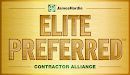 Gold plaque logo reading “ELITE PREFERRED” with “CONTRACTOR ALLIANCE” beneath it.