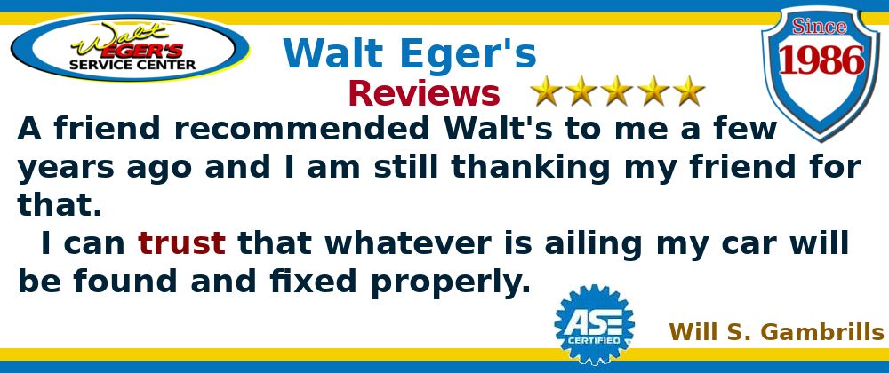 Walt Eger’s review | Walt Eger's Service Center