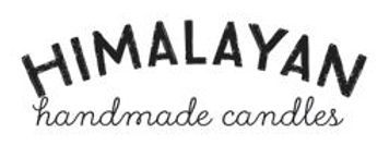 A black and white logo for himalayan handmade candles.