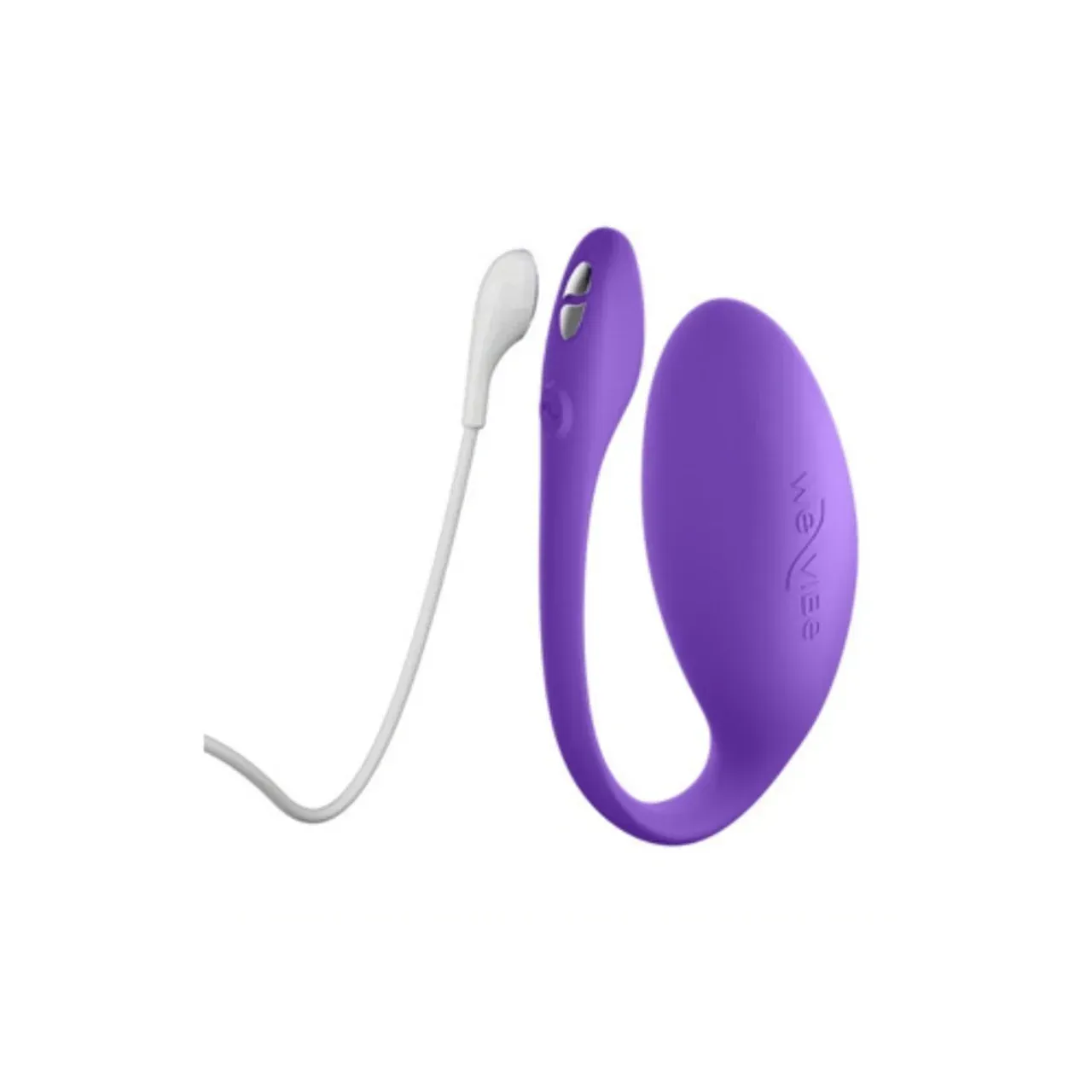 A purple toy with a white cord attached to it