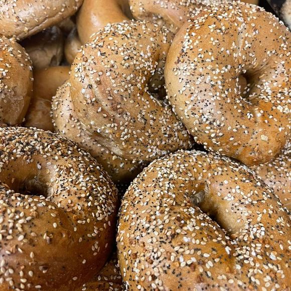 A Bagels with sesame seeds - Mahopac, NY - Our Town Bagels & Bakery A Bagels with sesame seeds - Mahopac, NY - Our Town Bagels & Bakery