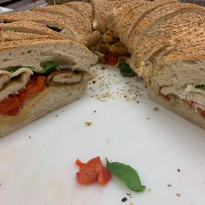 A Sandwich Is Cut In Half - Mahopac, NY - Our Town Bagels & Bakery
