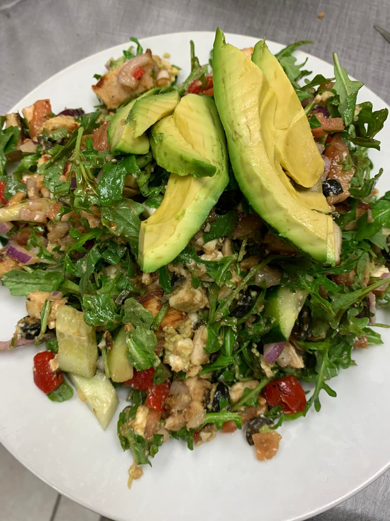 Vegetable Salad With Avocado On Top - Mahopac, NY - Our Town Bagels & Bakery