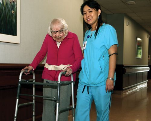 Staff Members and Resident at Local Skilled Nursing Facility in New Britain, CT