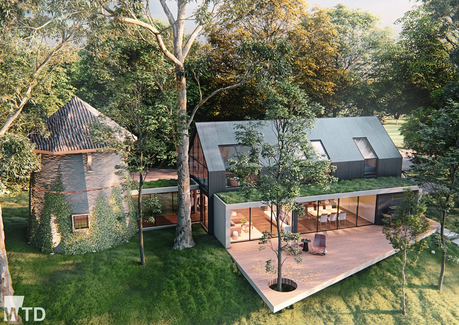 WTDesign Ltd Project - The Mill Ludham - Reality Ariel View