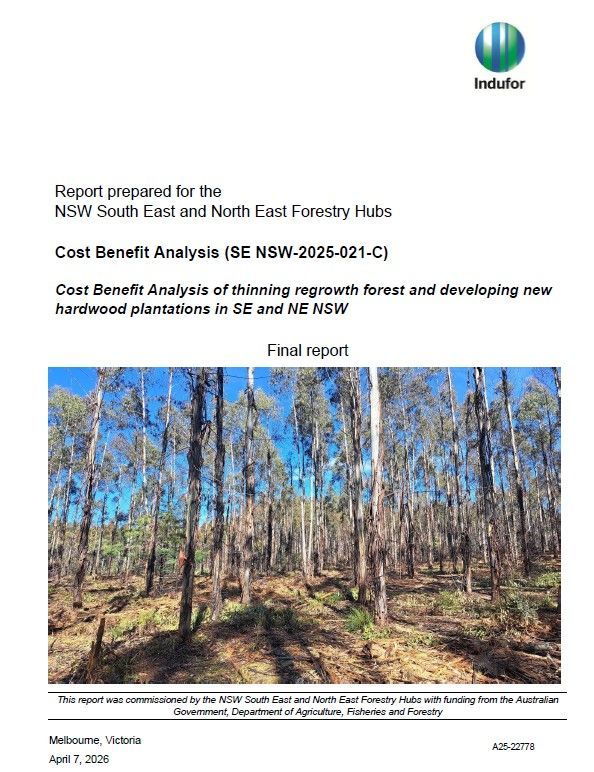 Cost Benefit Analysis of thinning regrowth forest and developing new hardwood plantations in SE and NE NSW