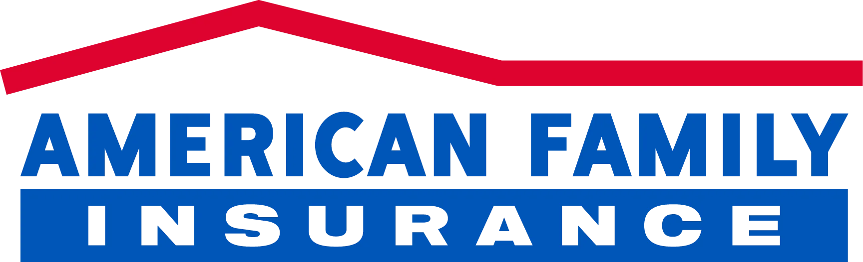 A logo for american family insurance with a red roof