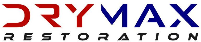 DryMax Restoration logo in red and blue, with the word "Restoration" beneath in black.