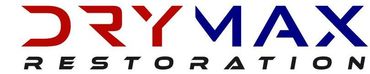 A red , white and blue logo for dry max restoration
