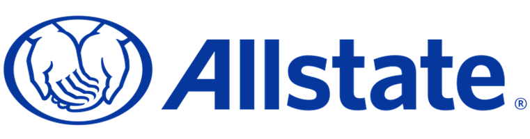 The allstate logo is blue and white on a white background.
