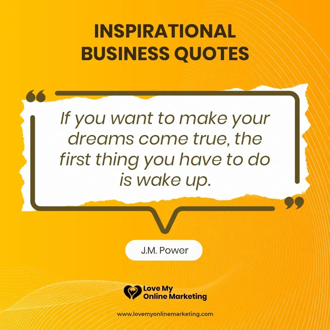 inspirational quote from J.M. Power