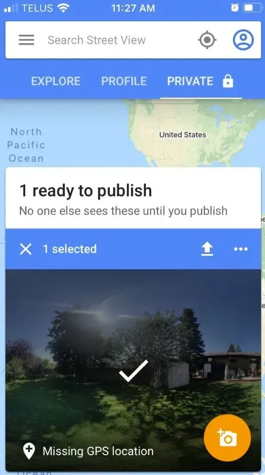 360° image ready for publish to Google Maps