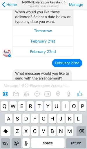 example of chatbot conversation