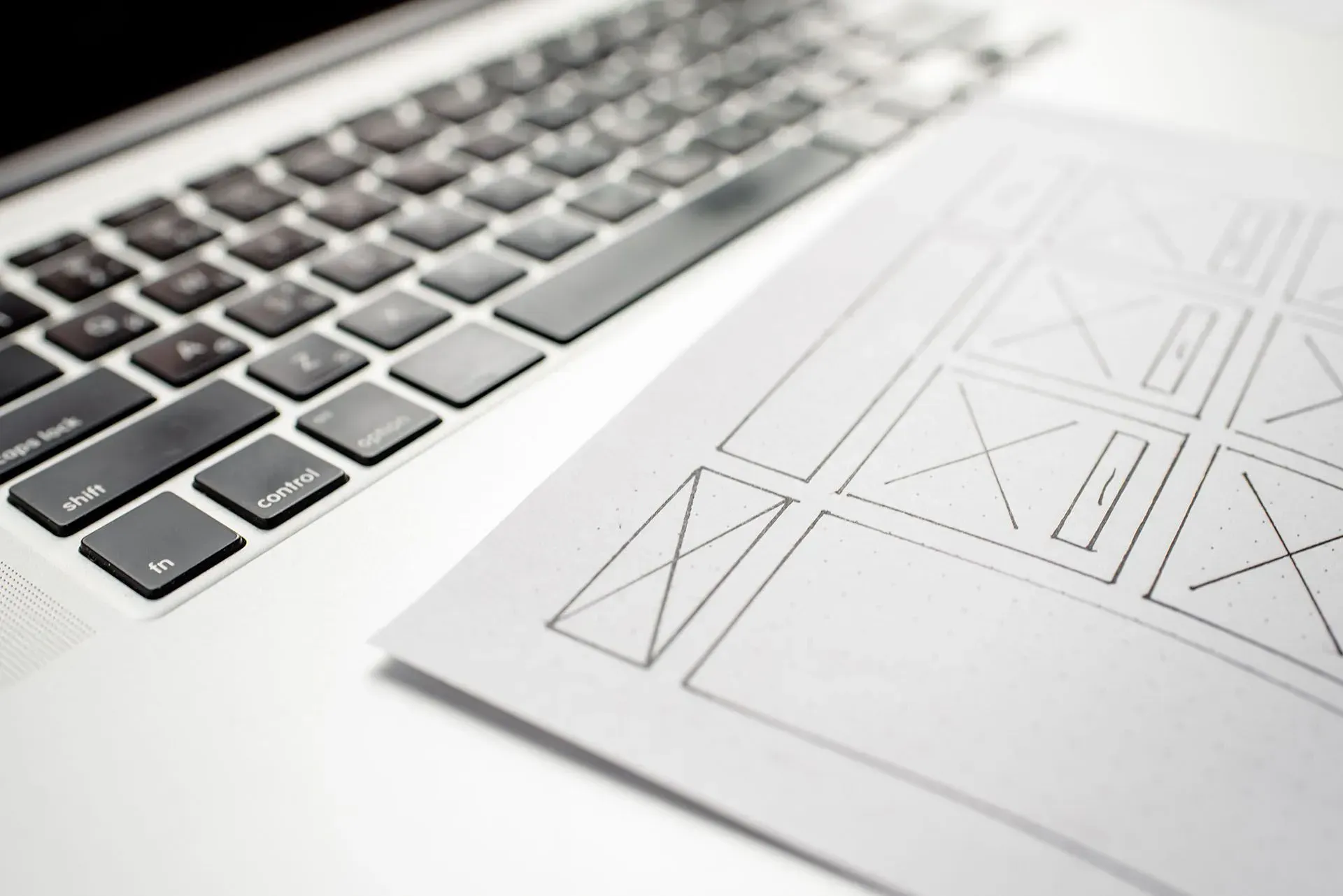 Wireframe Sketch on Paper