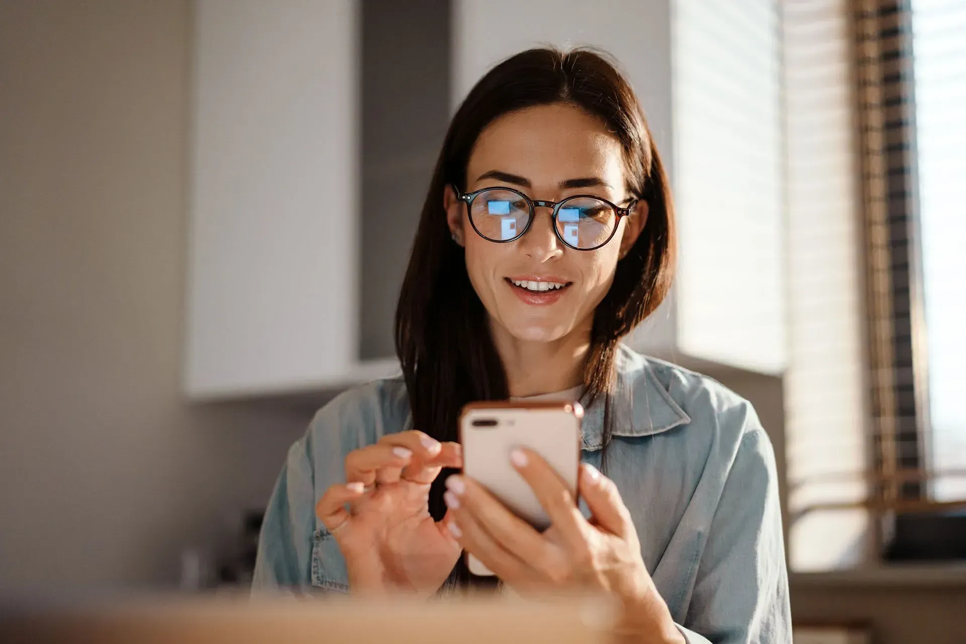 Woman Using a Smartphone