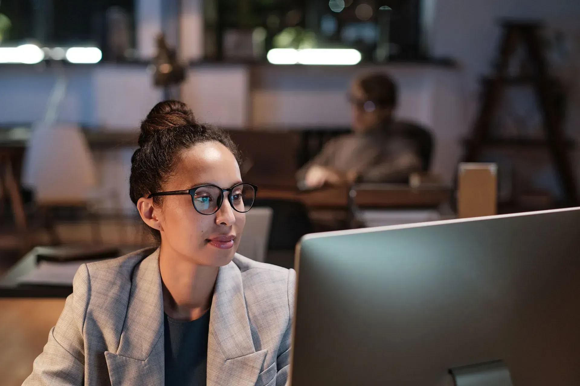 Woman Looking at Monitor