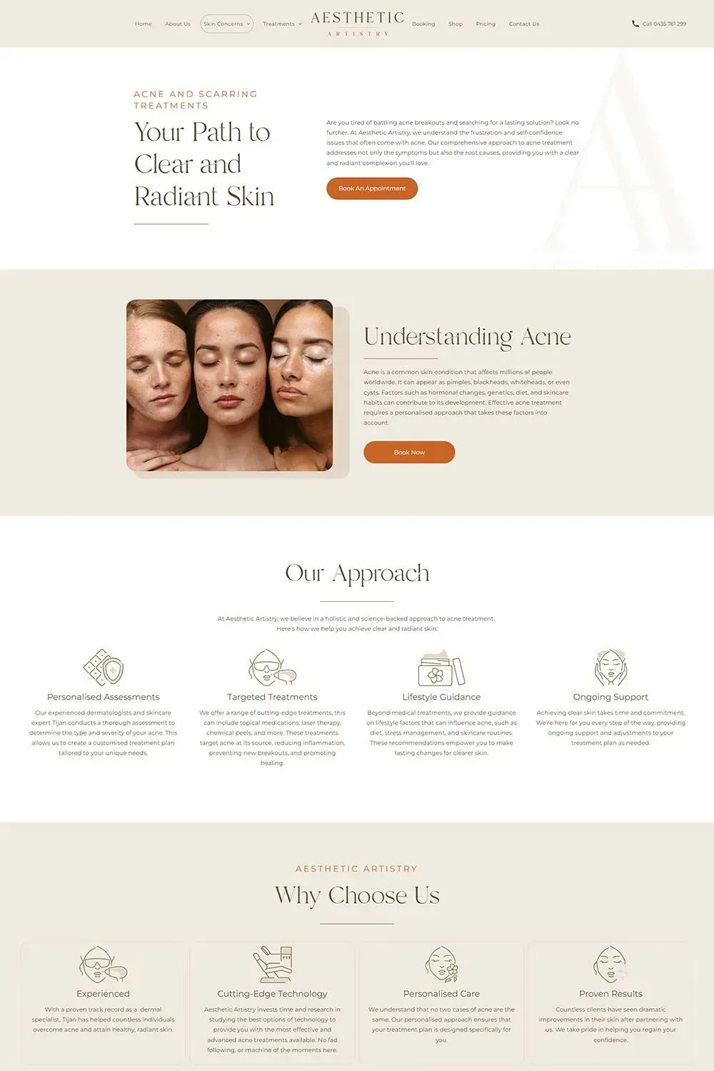 Aesthetic Artistry internal page preview #2