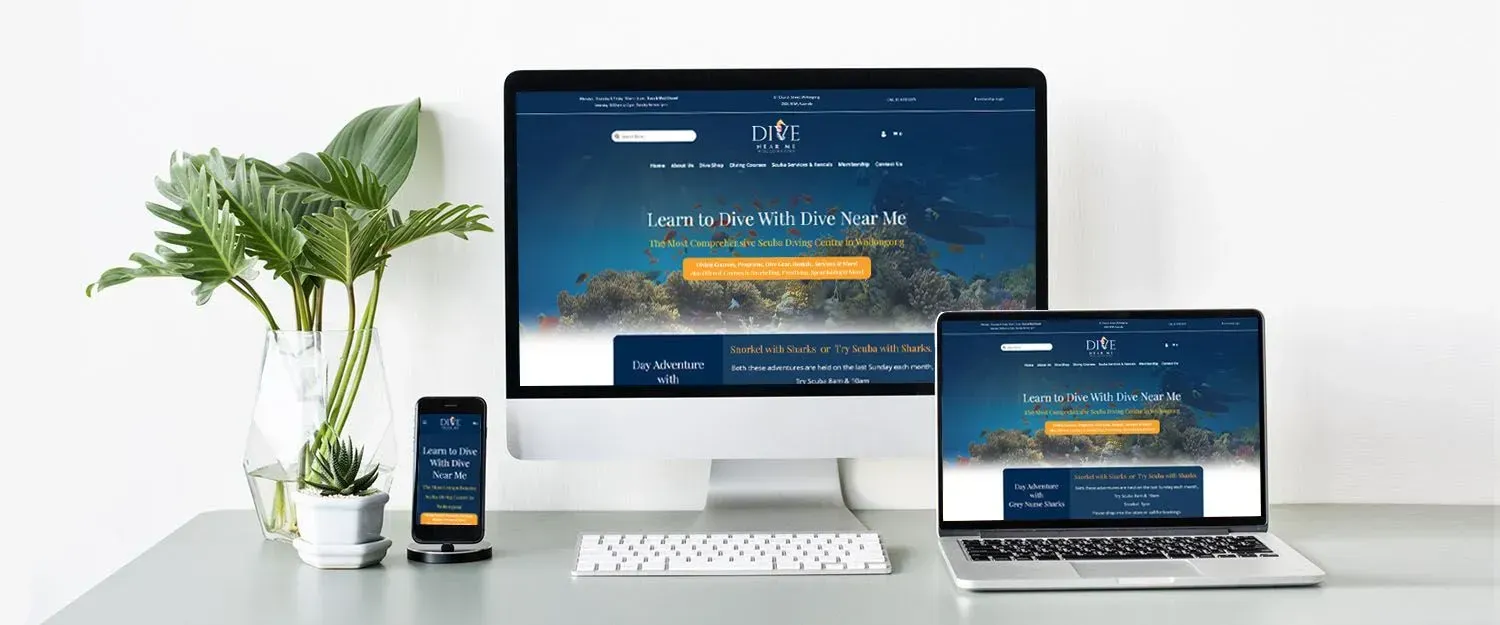 Dive Near Me website preview